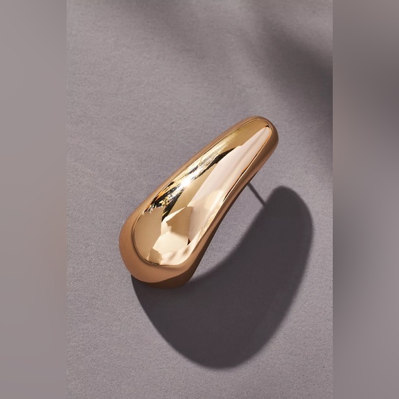 Gold Drop Statement Earrings - Picture 5 of 7